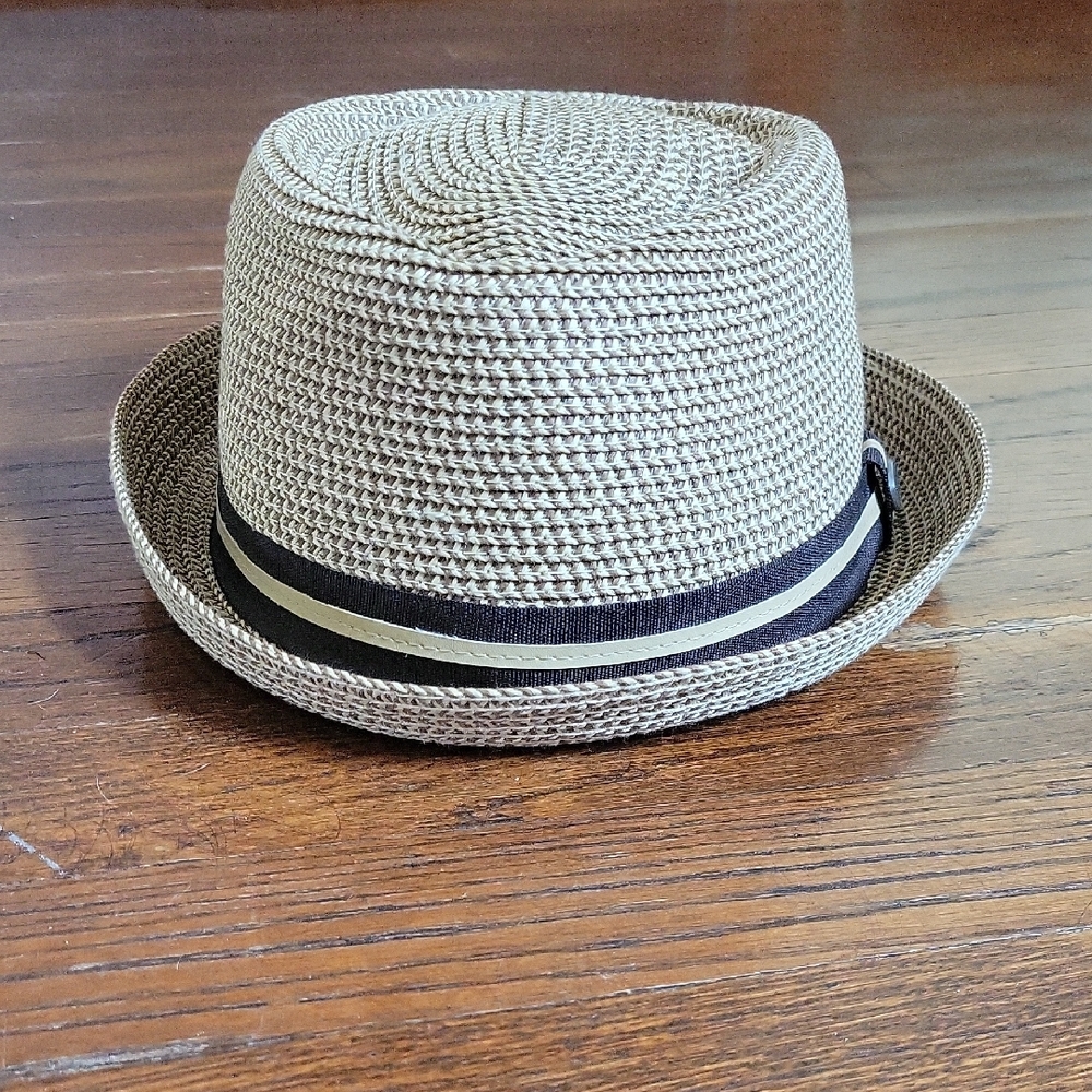 Ron Jon Tan Fedora Hat with Purple Lining - Picture 3 of 7